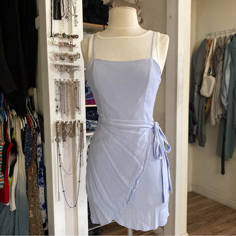 Sleeveless wrap dress